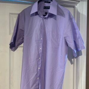 Stafford Men's Lavender Casual Button Down Shirt